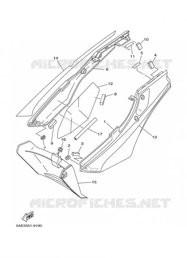 COUVERCLE LATERAL Yamaha MOTO 125 2001 TDR  TDR125