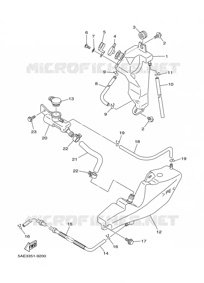 RESERVOIR D'HUILE Yamaha MOTO 125 2001 TDR  TDR125
