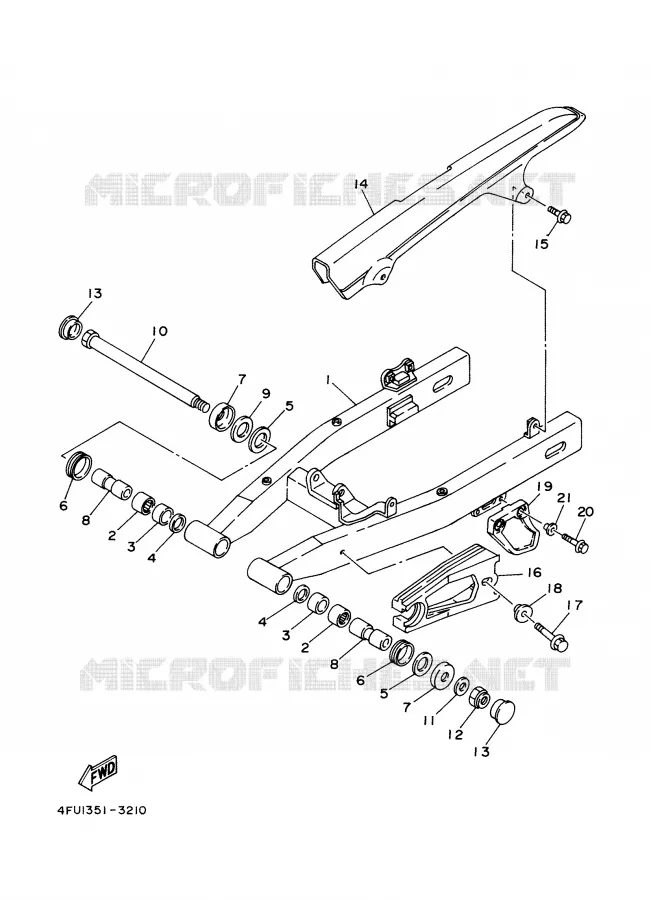 BRAS ARRIERE Yamaha MOTO 125 2001 TDR  TDR125