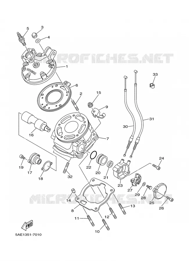 CYLINDRE Yamaha MOTO 125 2002 TDR  TDR125