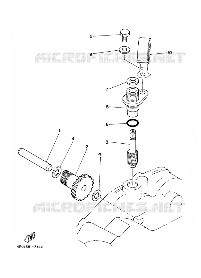ENGRENAGE DE COMPTE TOURS Yamaha MOTO 125 2002 TDR  TDR125