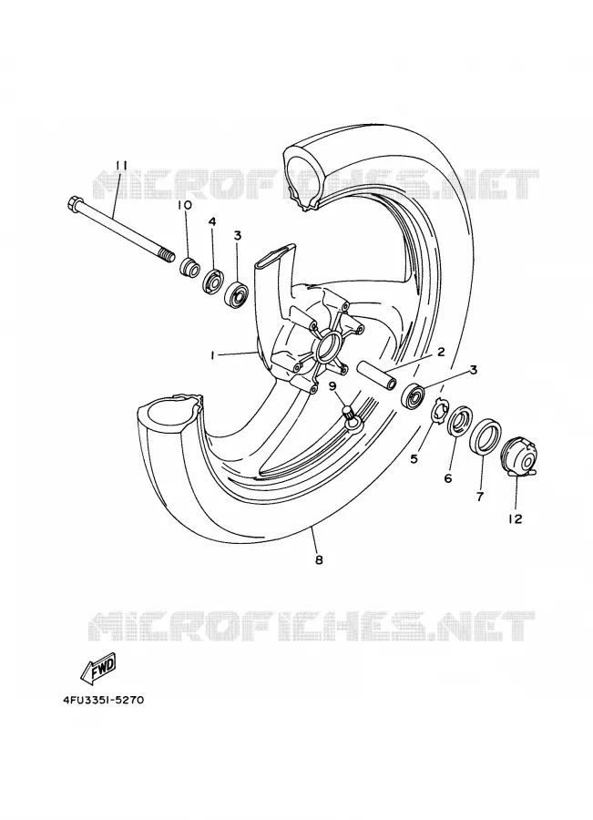 ROUE AVANT Yamaha MOTO 125 2002 TDR  TDR125