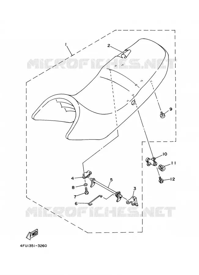 SELLE Yamaha MOTO 125 2002 TDR  TDR125