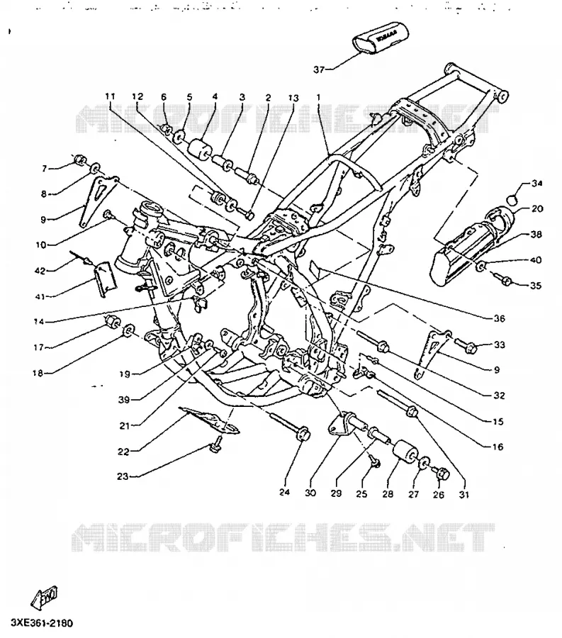 CADRE Yamaha MOTO 125 1992 TDR  TDR125R
