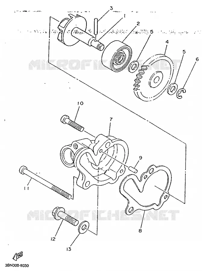 POMPE A EAU Yamaha MOTO 125 1992 TDR  TDR125R