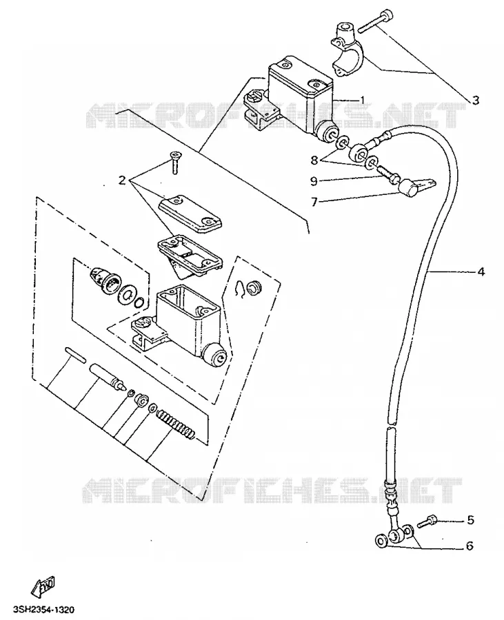 MAITRE CYLINDRE AVANT Yamaha MOTO 125 1992 TDR  TDR125R
