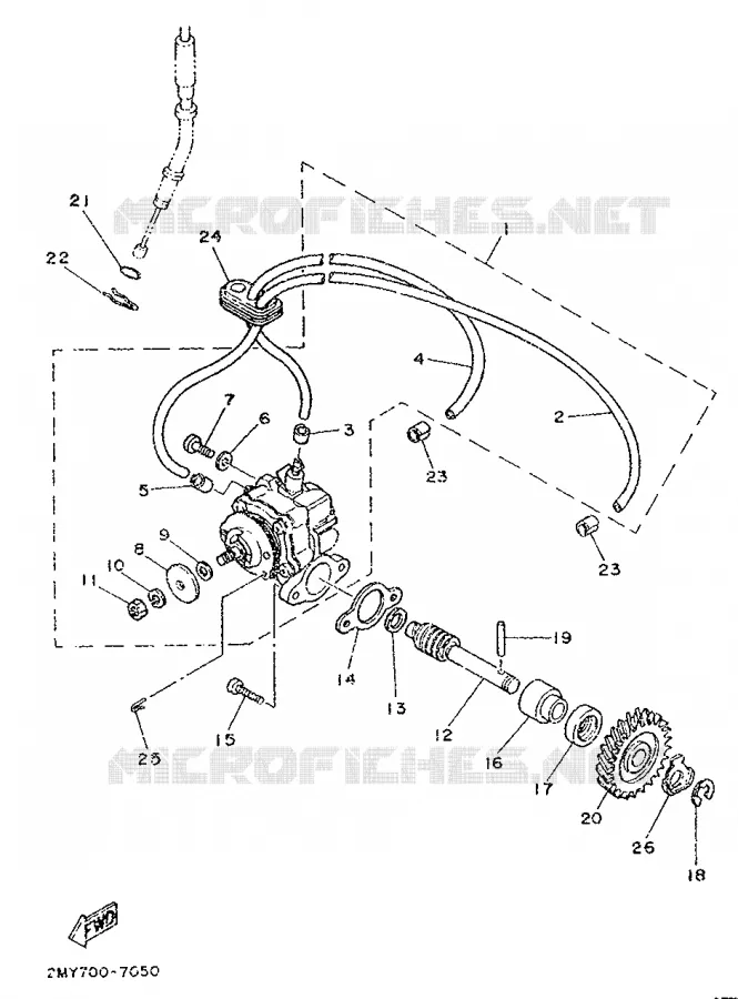 POMPE A HUILE Yamaha MOTO 240 1988 TDR  TDR240