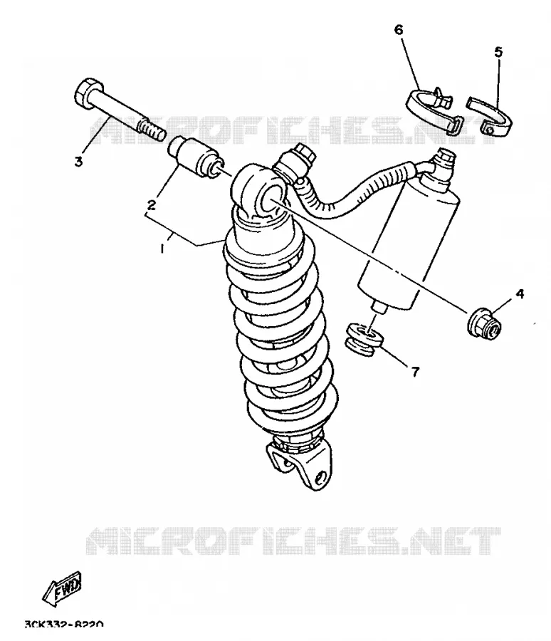 AMORTISSEUR ARRIERE Yamaha MOTO 240 1990 TDR  TDR240