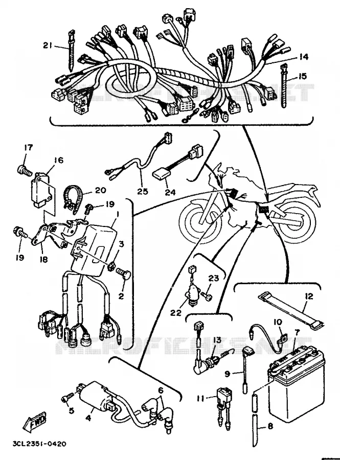 PARTIE ELECTRIQUE 1 Yamaha MOTO 240 1990 TDR  TDR240