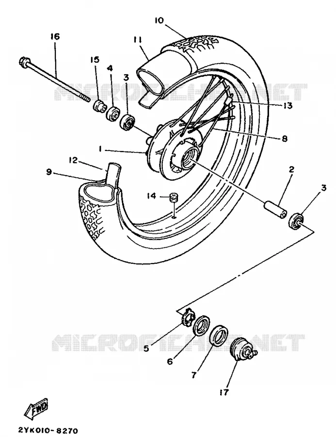 ROUE AVANT Yamaha MOTO 250 1988 TDR  TDR250