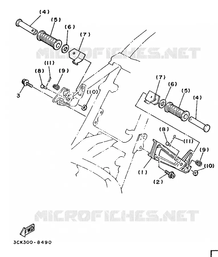 PIÈCES OPTIONNELLES - PARTIE CYCLE - NORVEGE Yamaha MOTO 250 1988 TDR  TDR250