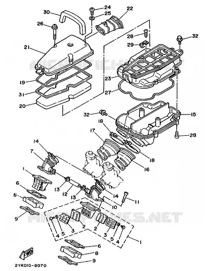 ADMISSION Yamaha MOTO 250 1988 TDR  TDR250