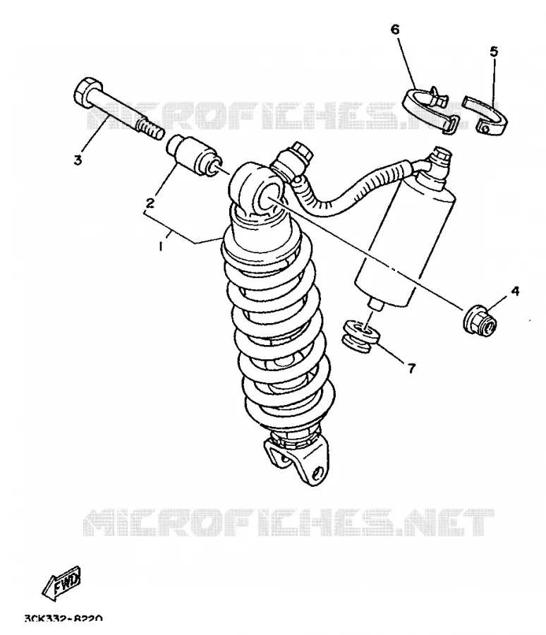 AMORTISSEUR ARRIERE Yamaha MOTO 250 1988 TDR  TDR250