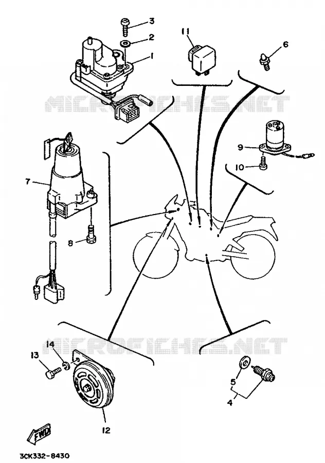 ELECTRIQUE 2 Yamaha MOTO 250 1988 TDR  TDR250