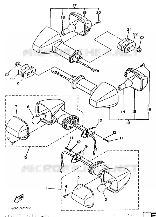 CLIGNOTANT Yamaha MOTO 850 1996 TRX  TRX850