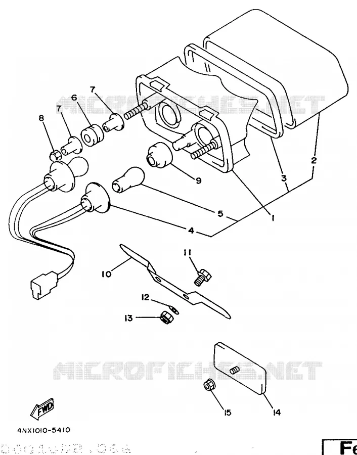 FEU ARRIERE Yamaha MOTO 850 1998 TRX  TRX850