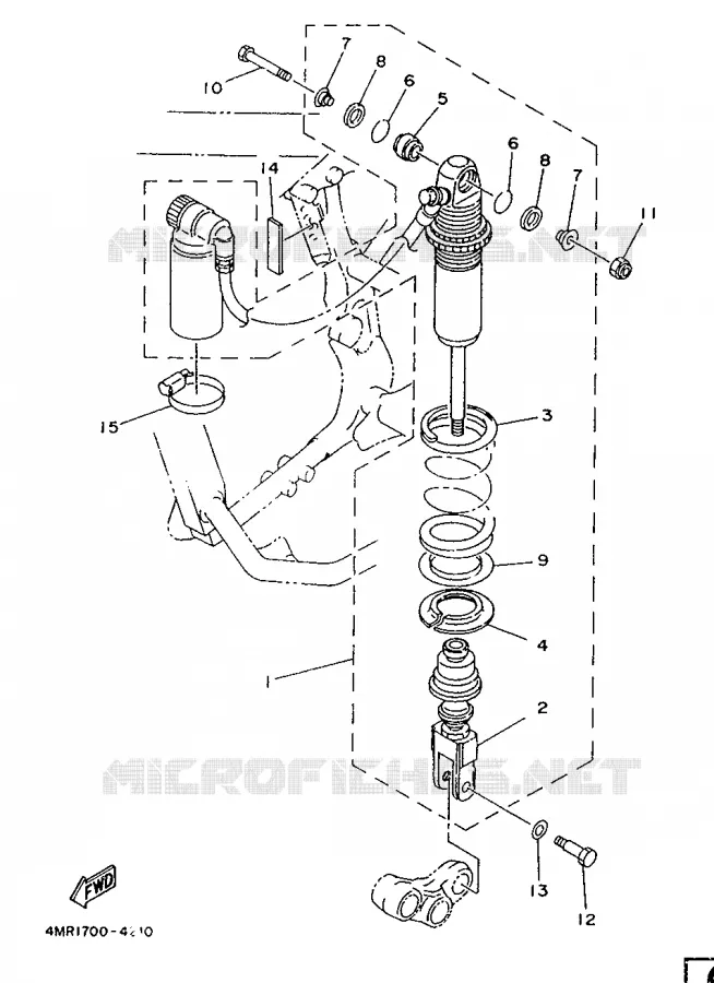 AMORTISSEUR ARRIERE Yamaha MOTO 250 1996 TTR  TT250R