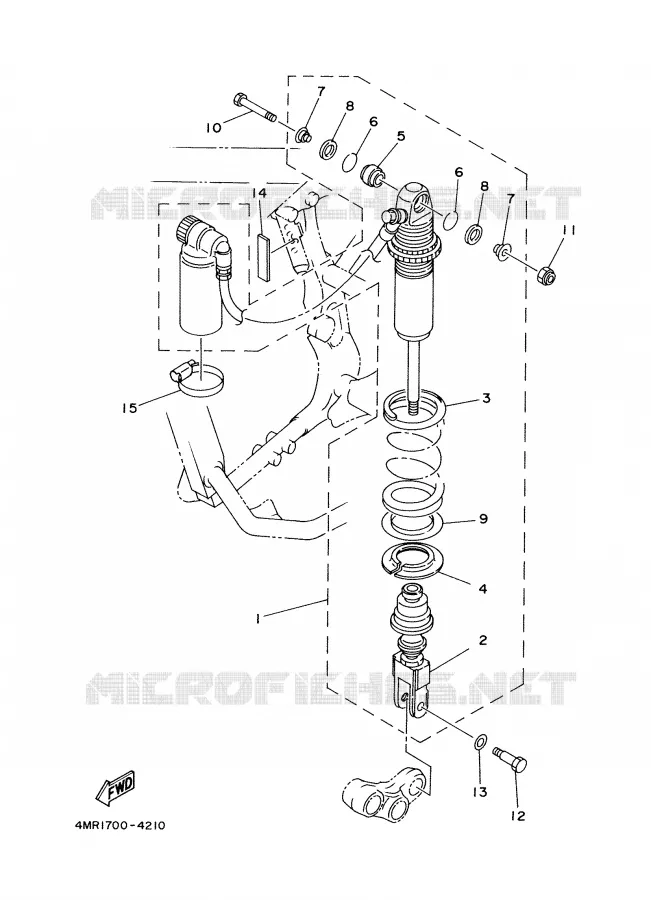 AMORTISSEUR ARRIERE Yamaha MOTO 250 2002 TTR  TT250R