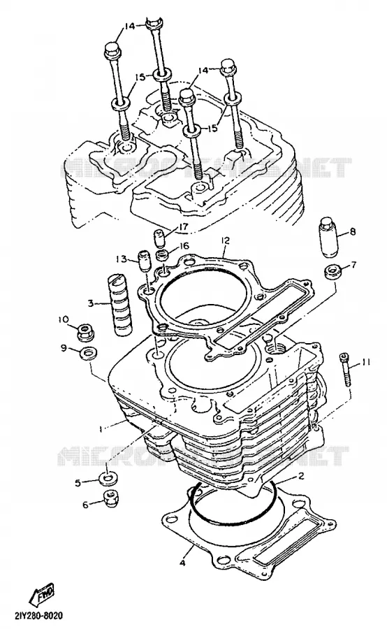 CYLINDRE Yamaha MOTO 600 1994 TTE  TT600E