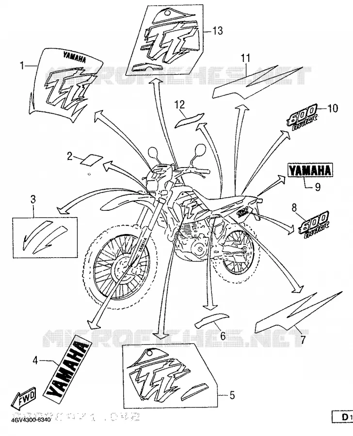 EMBLEME Yamaha MOTO 600 1996 TT  TT600E