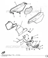 CACHE LATERAL   RESERVOIR D'HUILE pour Yamaha TTE 1997