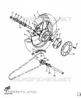 ROUE ARRIERE pour Yamaha TTE 1997
