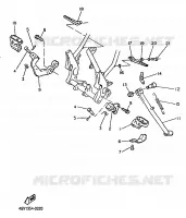 SUPPORT / REPOSE PIEDS pour Yamaha TTE 1997