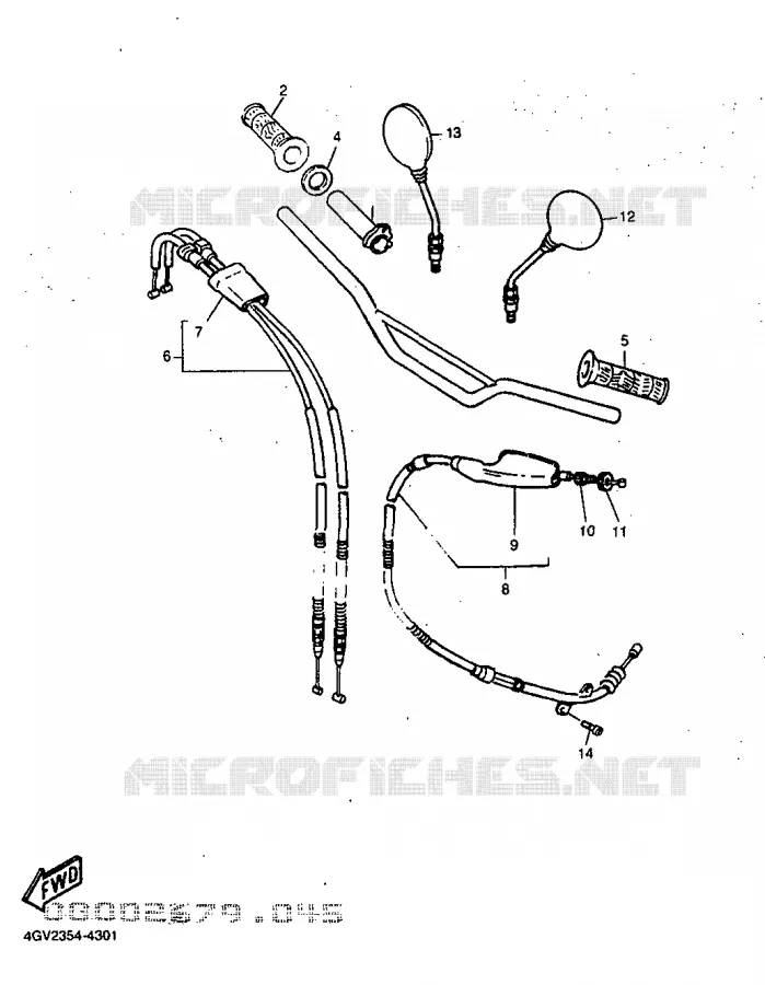 GUIDON ET CABLES Yamaha MOTO 600 1997 TTE  TT600E