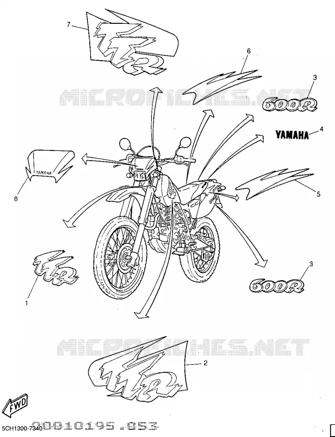 EMBLEME Yamaha MOTO 600 1997 TTR  TT600R