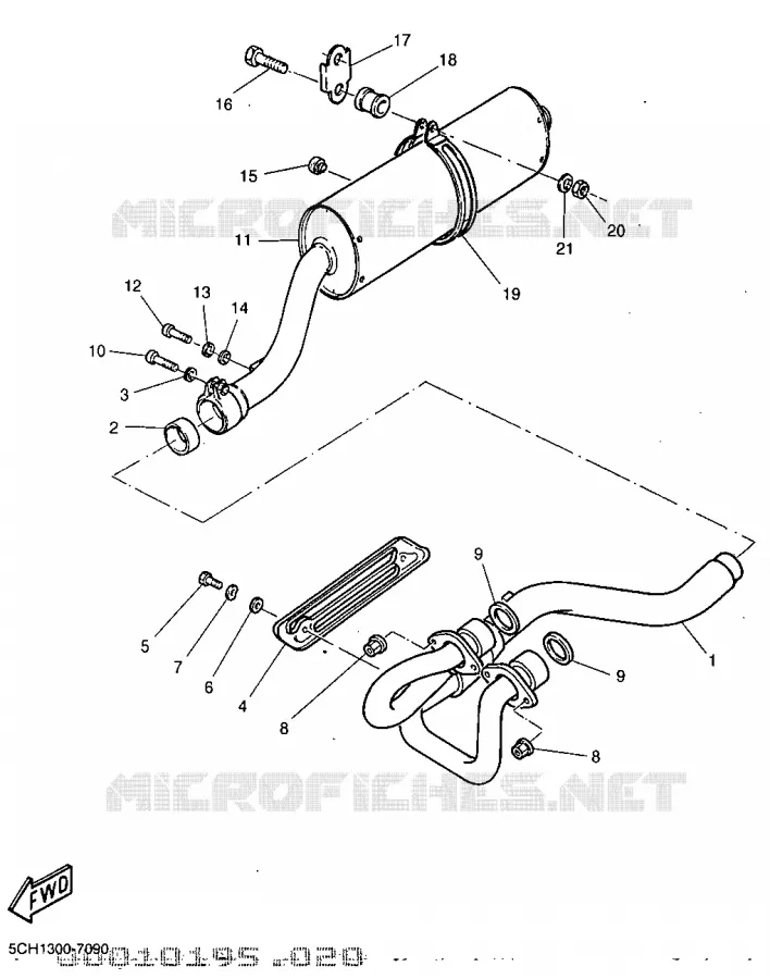 ECHAPPEMENT Yamaha MOTO 600 1997 TTR  TT600R