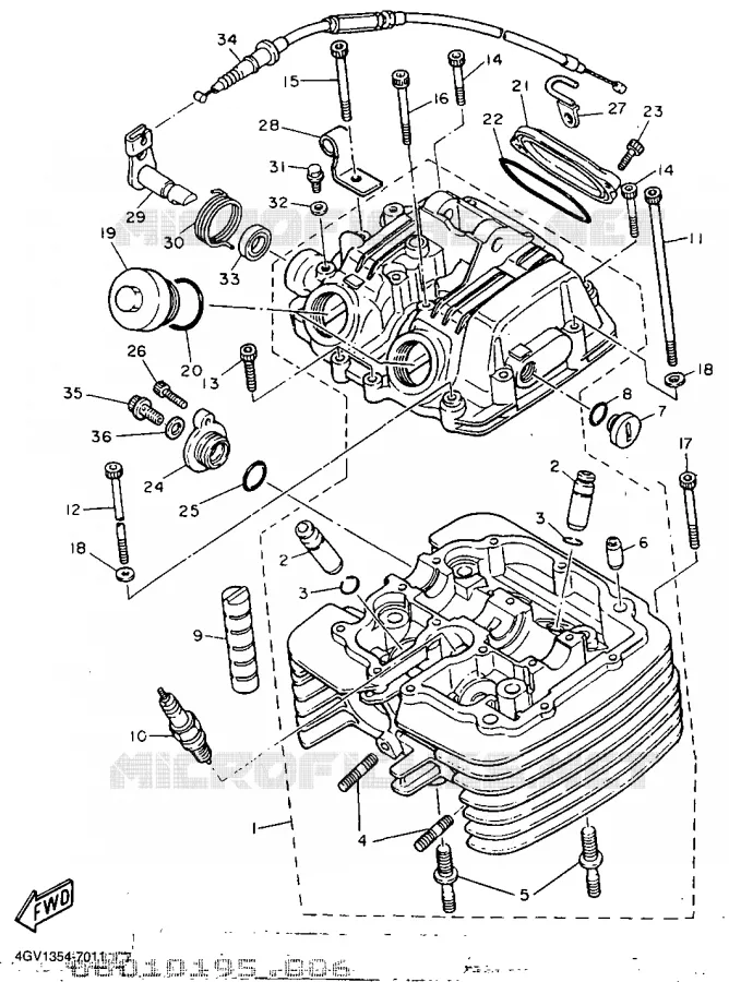 CULASSE Yamaha MOTO 600 1997 TTR  TT600R