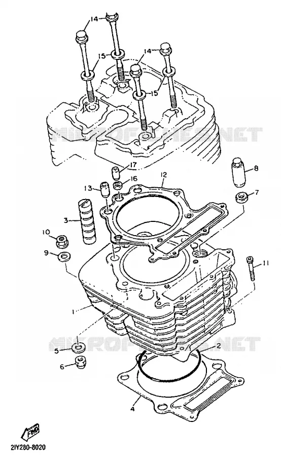CYLINDRE Yamaha MOTO 600 1997 TTR  TT600R