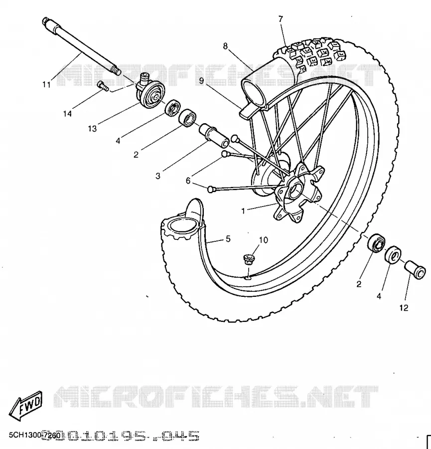 ROUE AVANT Yamaha MOTO 600 1997 TTR  TT600R