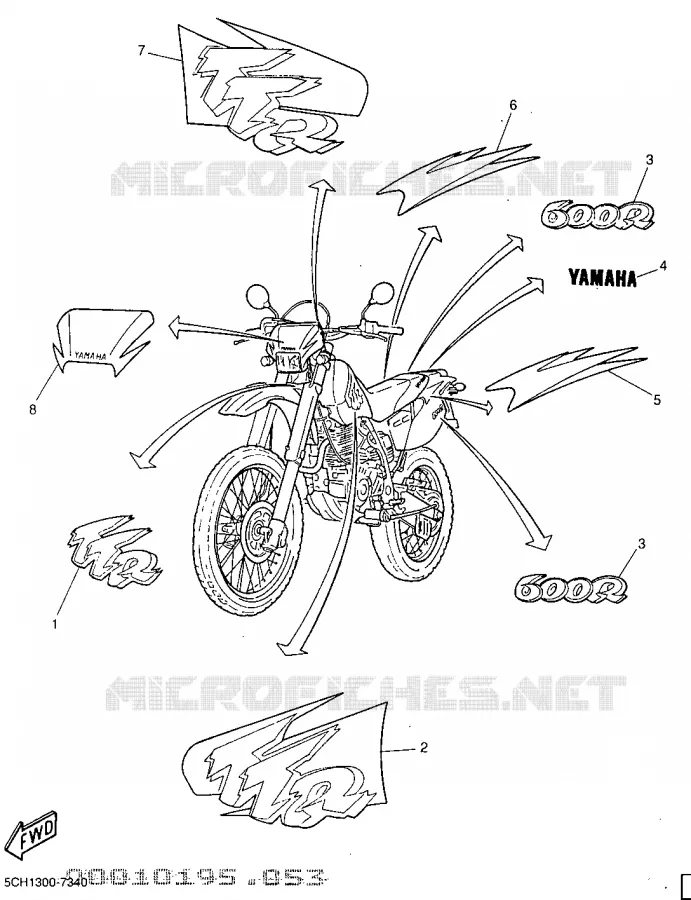 EMBLEME Yamaha MOTO 600 1997 TTR  TT600R