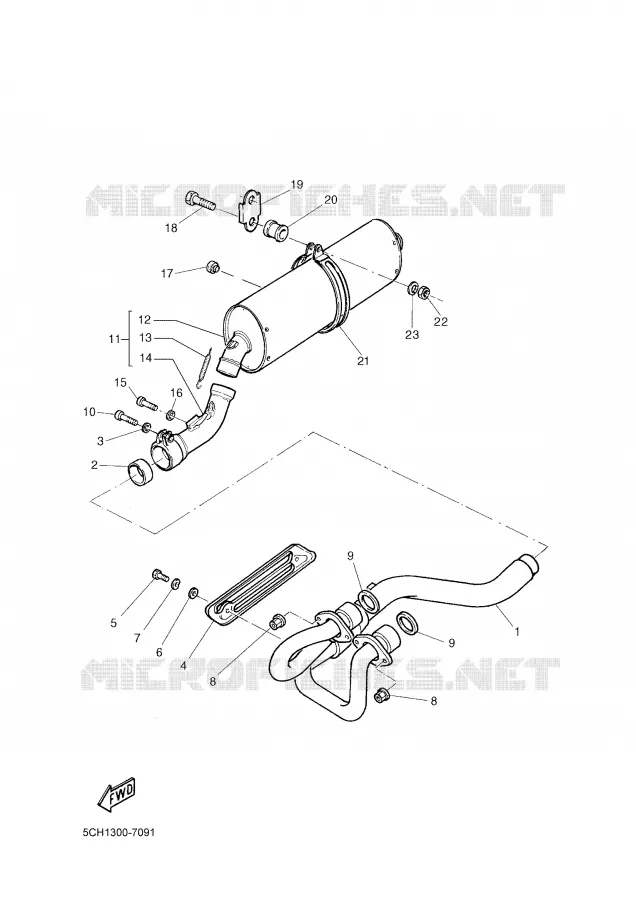 ECHAPPEMENT Yamaha MOTO 600 2004 TTRE  TT600RE
