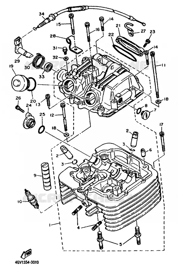 CULASSE Yamaha MOTO 600 1993 TT  TT600S