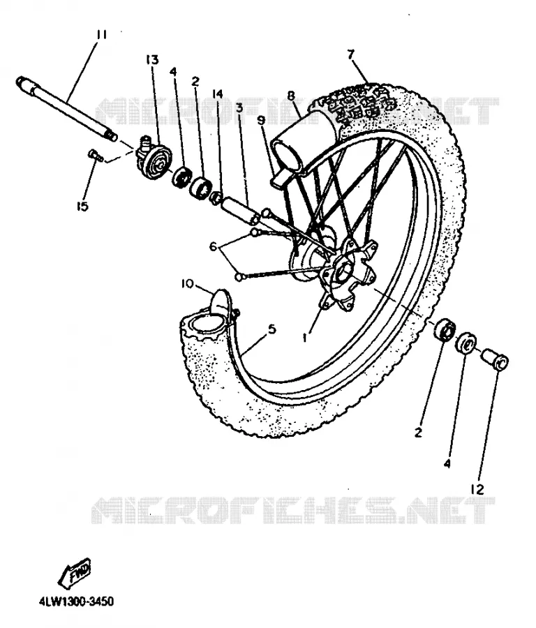 ROUE AVANT Yamaha MOTO 600 1995 TT  TT600S
