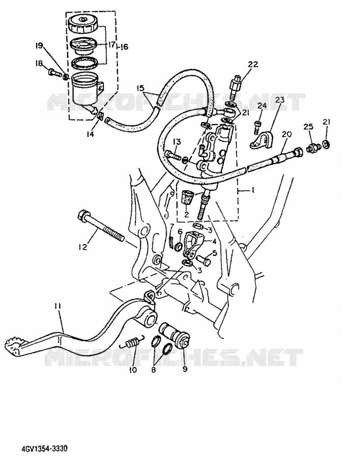 MAITRE CYLINDRE DE FREIN ARRIERE Yamaha MOTO 600 1995 TT  TT600S