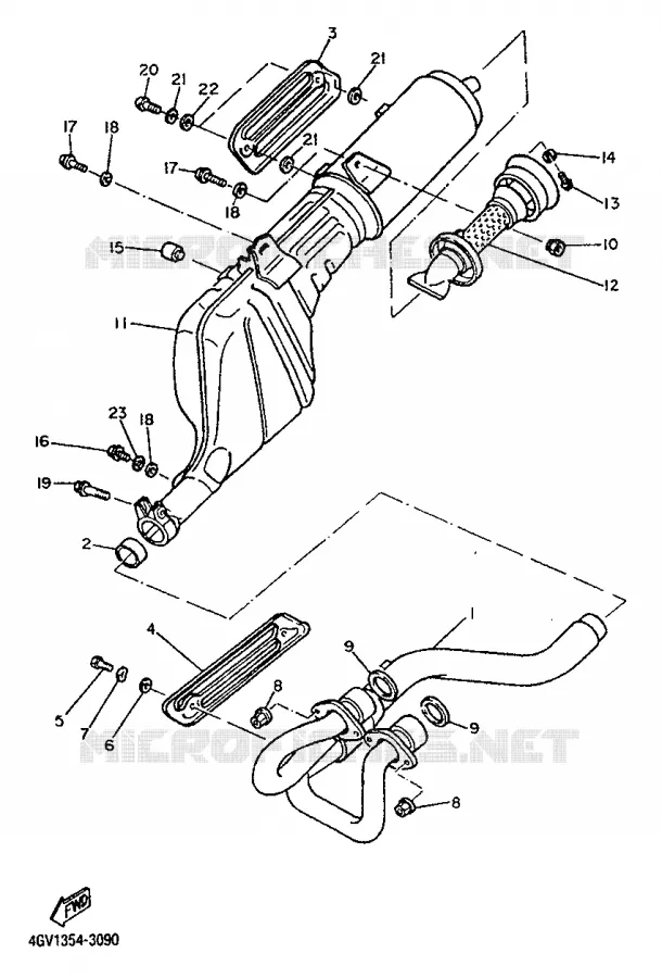 ECHAPPEMENT Yamaha MOTO 600 1995 TT  TT600S