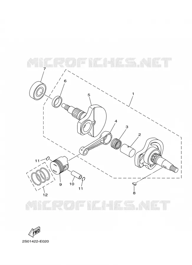 VILEBREQUIN / PISTON Yamaha MOTO 110 2009 TTRE  TT-R110E