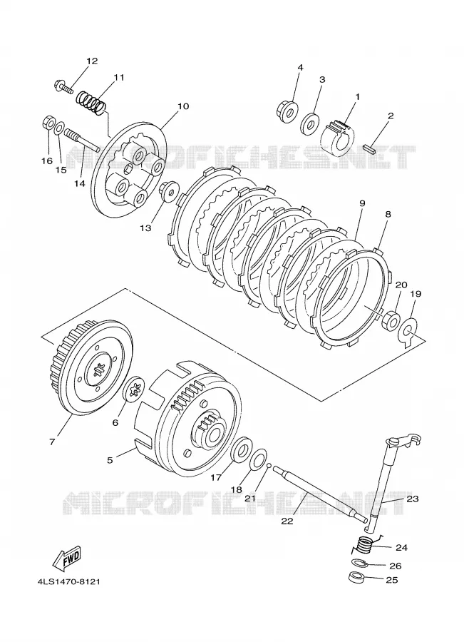 EMBRAYAGE DE DEMARREUR Yamaha MOTO 125 2006 TTR  TTR125