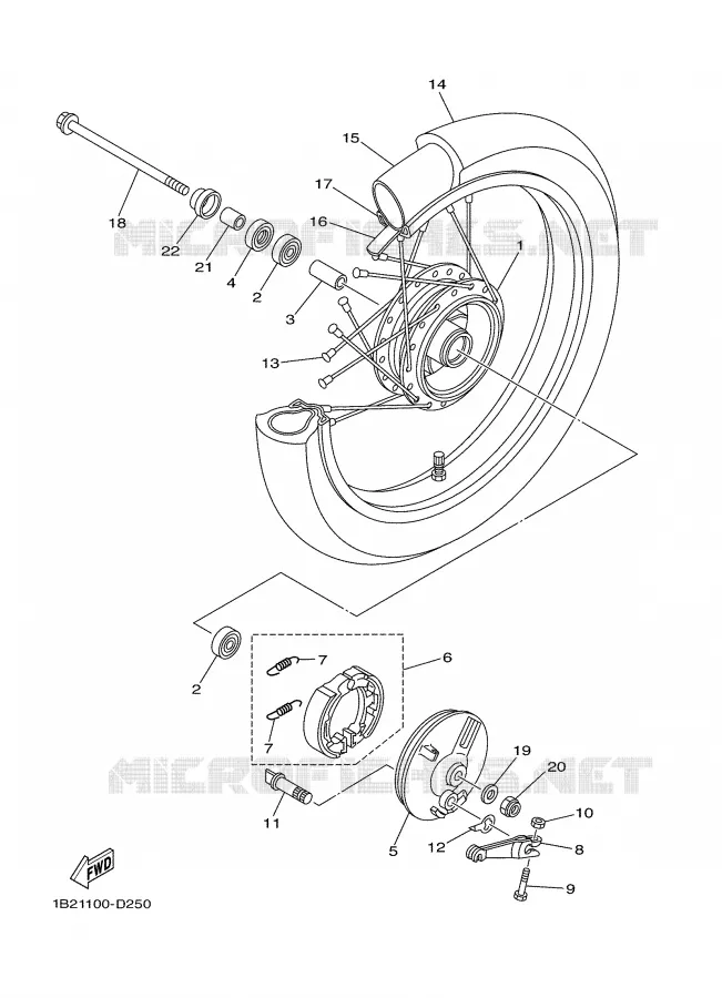 ROUE AVANT Yamaha MOTO 125 2006 TTR  TTR125