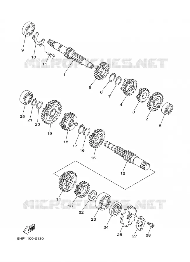 TRANSMISSION Yamaha MOTO 125 2007 TTR  TTR125