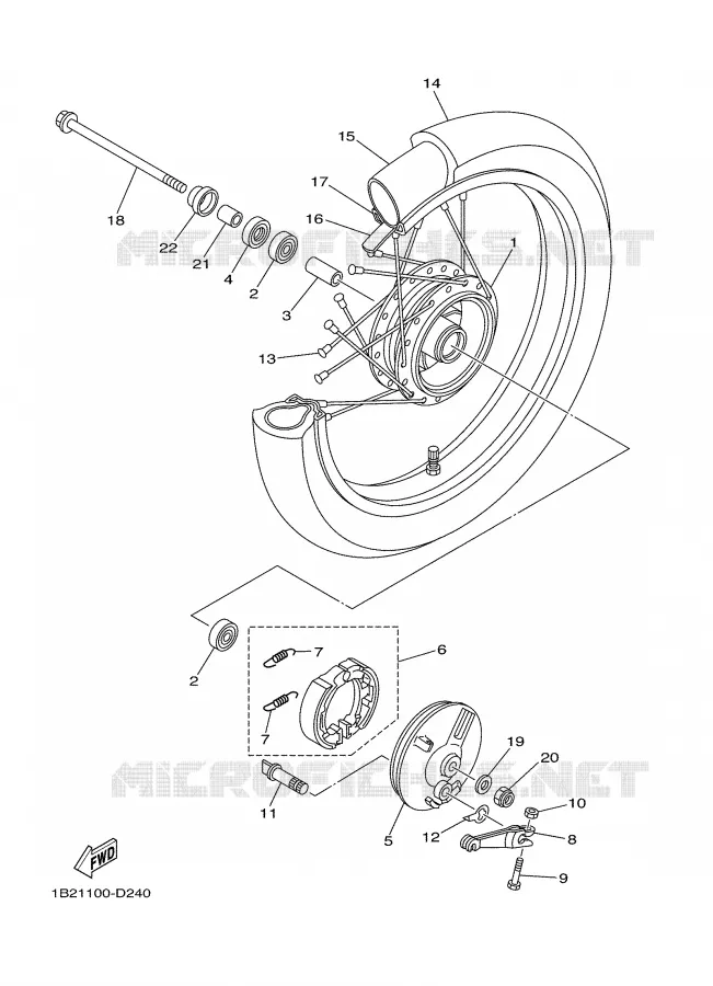 ROUE AVANT Yamaha MOTO 125 2005 TTRE  TTR125E