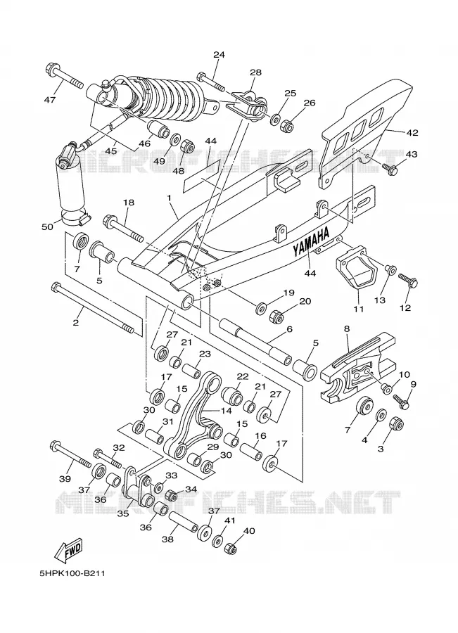 BRAS OSCILLANT / AMORTISSEUR 2 Yamaha MOTO 125 2004 TTRE  TTR125ES