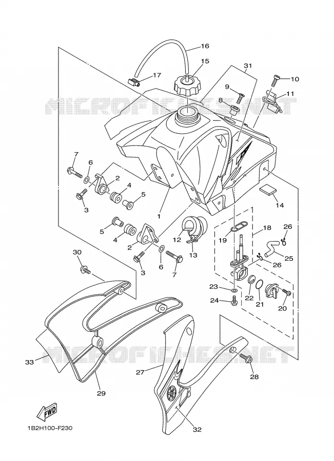 RESERVOIR A ESSENCE Yamaha MOTO 125 2007 TTRE  TTR125EW