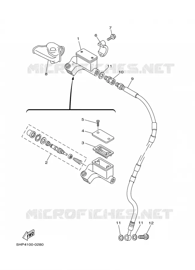 MAITRE CYLINDRE AVANT Yamaha MOTO 125 2007 TTRE  TTR125EW