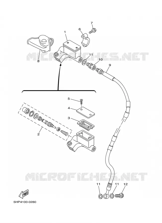 MAITRE CYLINDRE AVANT Yamaha MOTO 125 2002 TTR  TTR125L