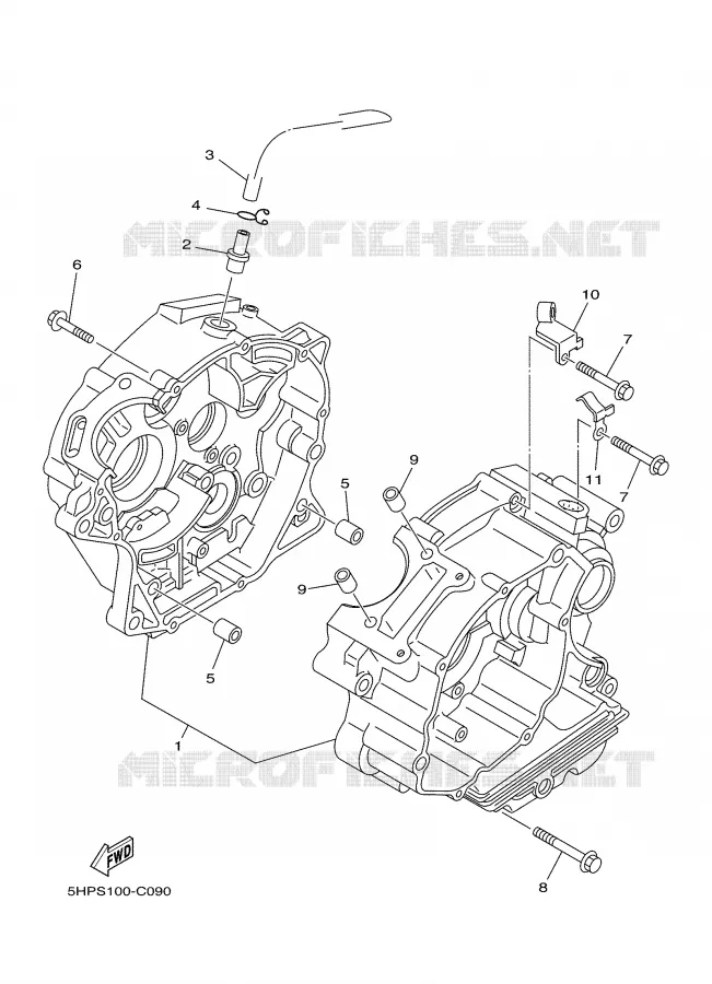 CARTER MOTEUR Yamaha MOTO 125 2005 TTR  TTR125LE