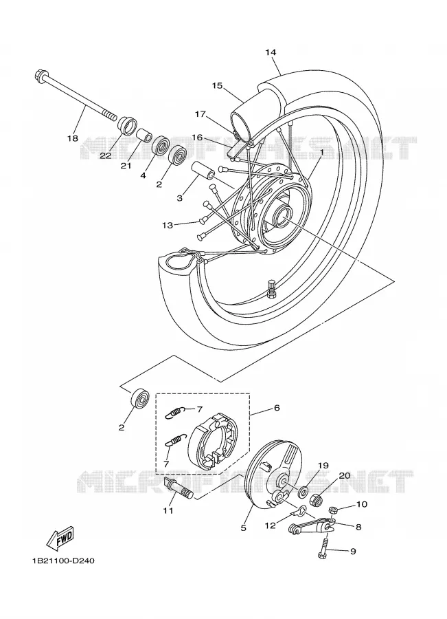 ROUE AVANT Yamaha MOTO 125 2005 TTR  TTR125LE